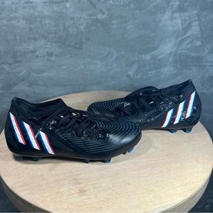 Adidas Predator Edge.2 Men 7 Soccer Shoe Black Sneaker Cleats